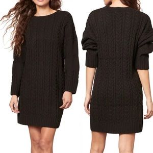 NWOT BB Dakota Miss Mood Long Sleeve Sweater Dress in Black